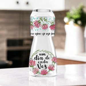 Moringa de Vidro com Copo - Florescer