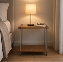 Ver imagem 6 de Mesa de Cabeceira Suspensa Marrom Mdf Quarto Mesa de Cabeceira Retro Estilo Industrial Moderna Baixo