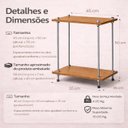 Ver imagem 3 de Mesa de Cabeceira Suspensa Marrom Mdf Quarto Mesa de Cabeceira Retro Estilo Industrial Moderna Baixo