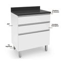 Ver imagem 2 de Balcão de Cozinha e Lavanderia 0,70m Top Class Branco