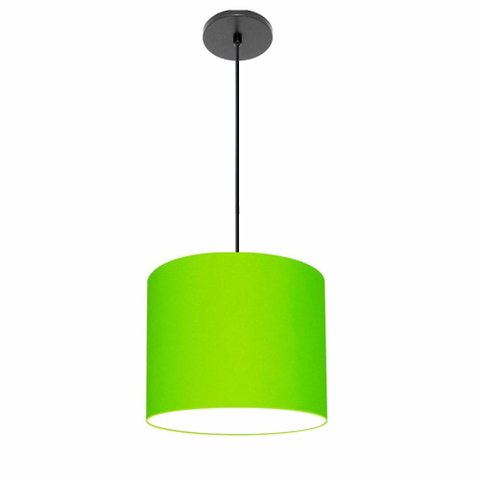 Lustre Luminária Pendente Vivare Free Lux Pe-4105pr Cúpula em Tecido 20x22cm