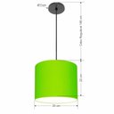 Ver imagem 2 de Lustre Luminária Pendente Vivare Free Lux Pe-4105pr Cúpula em Tecido 20x22cm