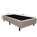 Ver imagem 4 de Base Box para Cama Solteiro 88x188cm Liz S05 Sintético Bege - Mpozenato