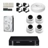 KIT DVR Intelbras + 4 Câmeras Dome AHD + HD + Acessórios - 2 TB WD Purple - 1