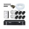 KIT 6 Câmeras HD 720p + DVR Intelbras 8 Canais HD + Disco Rígido (HD) + Acessórios - 1 TB WD Purple - 1