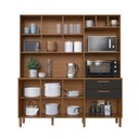 Ver imagem 2 de Armário de Cozinha Compacta Fidelitá Barcelona 180cm 7 Portas 2 Gaveta com Tampo e Fundo Freijó/