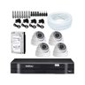 KIT 4 Câmeras Dome HD 720p + DVR Intelbras 4 Canais HD + HD (Disco Rígido) + Acessórios - 1 TB WD Pu - 1