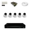 KIT 5 Câmeras Dome AHD + DVR 8 Canais + Acessórios - 1