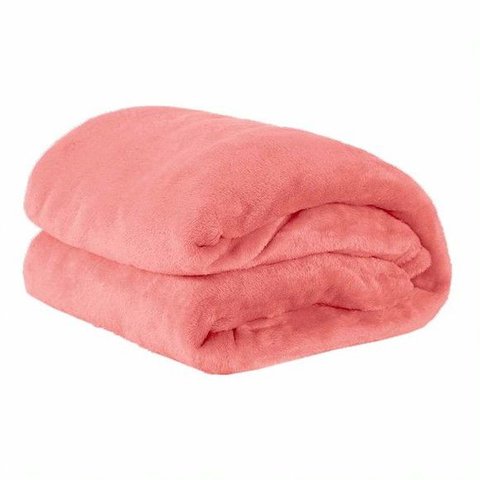 Manta Cobertor Casal Felpuda Microfibra 2,20x1,80 Rosa Macio