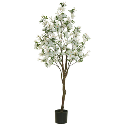 Planta Árvore Artificial Azaleia Pu C/pote X544 Creme 1,4m - 1