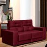 Sofá Retrátil e Reclinável 3 Lugares Moscou-Phormatta - Vinho - 2