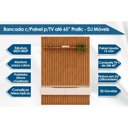 Ver imagem 2 de Estante P/ Sala até 65 Pol Pratic Ripado C/ 2 Gavetas 183x240cm Freijó/off White - Dj Móveis