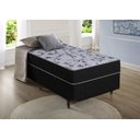 Ver imagem 1 de Cama Box Solteiro 88x188x60 Molas Ensacadas Suíça Preto