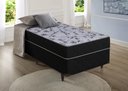 Ver imagem 1 de Cama Box Solteiro 88x188x60 Molas Ensacadas Suíça Preto