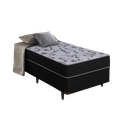 Ver imagem 2 de Cama Box Solteiro 88x188x60 Molas Ensacadas Suíça Preto