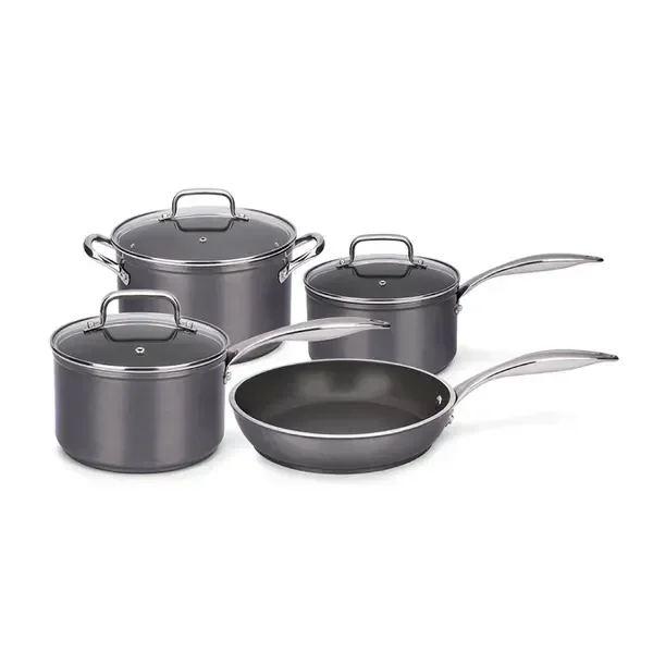 Jogo de Panelas Antiaderente Ceramic Life 4 Peças Unique com Indução Cinza -brinox