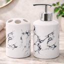 Ver imagem 2 de Conjunto Lavabo Banheiro Saboneteira Líquida Porta Escova / Kb-119 Pgb Conjunto 2 Peças Banheiro / K