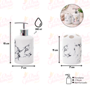 Ver imagem 3 de Conjunto Lavabo Banheiro Saboneteira Líquida Porta Escova / Kb-119 Pgb Conjunto 2 Peças Banheiro / K