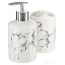 Ver imagem 4 de Conjunto Lavabo Banheiro Saboneteira Líquida Porta Escova / Kb-119 Pgb Conjunto 2 Peças Banheiro / K