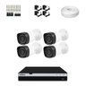 KIT 4 Câmeras Infra 1080p + DVR Intelbras 4 Canais Full HD + Acessórios - 1