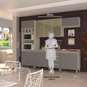 Ver imagem 2 de Cozinha Completa 5 Peças com Tampo e Vidro Reflecta Lis Luciane Móveis