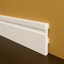 Ver imagem 1 de Kit 10 Barras Rodapé Poliestireno 15cm Frisado Branco 2m Rm Decor