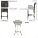 Ver imagem 2 de Mesa Bistrô e 4 Banquetas Roma Fendi Corda Náutica Estofado 7 Trama Original