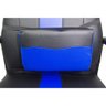 CADEIRA GAMER AZUL GIRATORIA AJUSTE DE ALTURA BASE DE FERRO PINTADO E DUAS ALMOFADAS  - 3