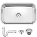 Ver imagem 1 de Cuba Tramontina Lavínia 56x34 Cm Standard em Aço Inox Polido 56 Bl com Válvula e Sifão 94085507