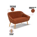 Ver imagem 5 de Kit 01 Namoradeira 02 Lugares e 02 Poltronas Giratória Giovana Corano Base Madeira MA30 - D’Rossi -