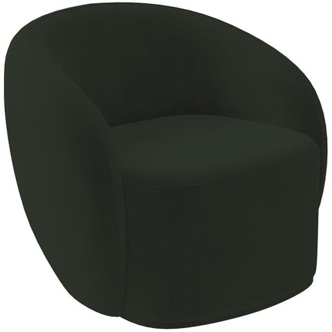 Poltrona Decorativa para Sala de Estar Living Gliese K01 Veludo Verde