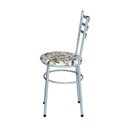 Ver imagem 3 de Conjunto 4 Cadeiras Epoxi Cinza para Cozinha Assento Estampado Cor:floral Orquídea