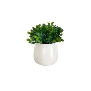 Vaso cachepot sala quarto branco estilo granilite p/ planta