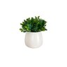 Vaso cachepot sala quarto branco estilo granilite p/ planta - 1