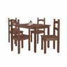 Conjunto Mesa com 4 Cadeiras Acab.chocolate - Francine Moveis - 1