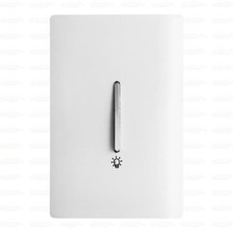 Pulsador para Minuteria Vertical Cromado com Placa 4x2 Branca - Novara Idn - 1