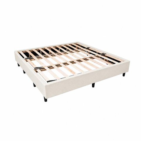 Base Cama Box King Size Nova Cama 190x202 Desmontável - Bege