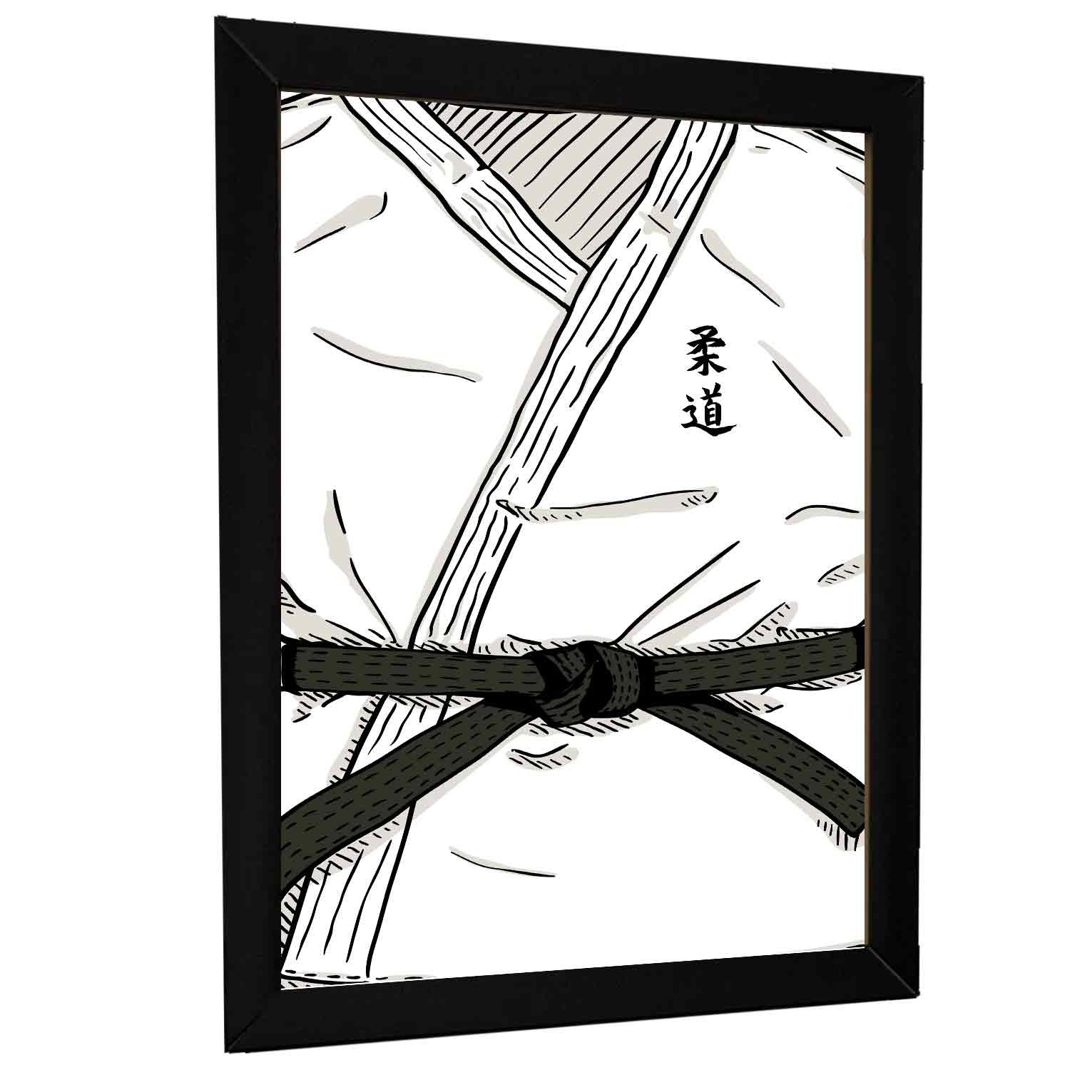 Quadro Decorativo Kimono Judô Faixa Preta