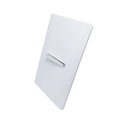 1 Interruptor Paralelo Horizontal Cromado C/Placa 4x2 Branca - Novara idn - 1