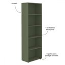 Ver imagem 4 de Estante para Livros Multy 8 Prateleiras Menta - Pnr Móveis