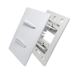 2 Interruptores Simples Horizontais Cromados com Placa 4x2 Branca - Novara idn - 2