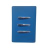 3 Interruptores Simples com Placa 4x2 Azul Fosco - Novara Colors - 2