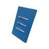 3 Interruptores Simples com Placa 4x2 Azul Fosco - Novara Colors - 1