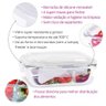 Pote Vidro Hermético Retangular com Divisória 4 Travas 640ml - 5