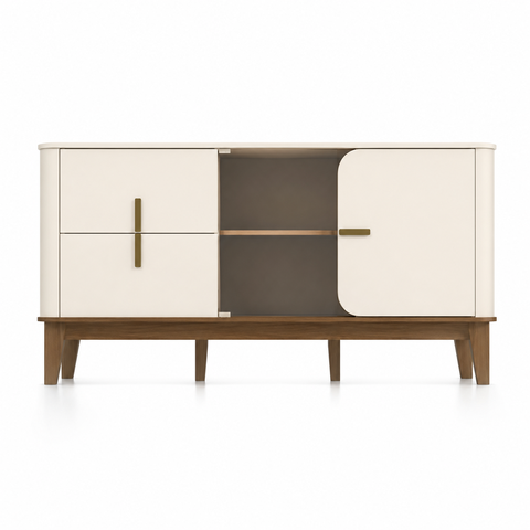 Buffet Rael 165cm 2 Portas 2 Gavetas Sala de Jantar Henn