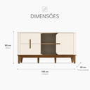 Ver imagem 3 de Buffet Rael 165cm 2 Portas 2 Gavetas Sala de Jantar Henn