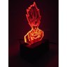 Luminária De Mesa Led Acrílico Dragon Ball Goku Vermelho - 2
