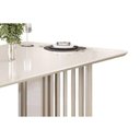 Ver imagem 6 de Mesa de Sala Jantar Luma C/ Tampo Madeirado C/ Vidro Curvo 180x100cm Off White/off White - Dj Mó
