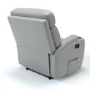 Ver imagem 4 de Poltrona do Papai Reclinável em Couro Cor Cinza Griggio Reclinação Manual - Modelo Florença