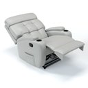 Ver imagem 6 de Poltrona do Papai Reclinável em Couro Cor Cinza Griggio Reclinação Manual - Modelo Florença